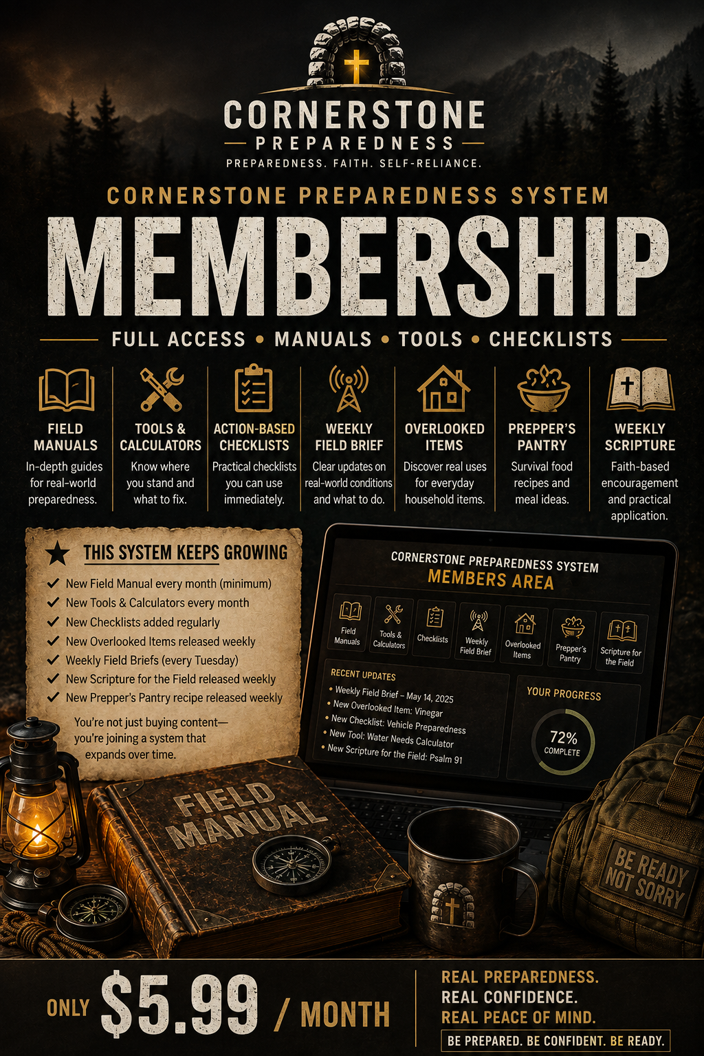 Cornerstone Preparedness System Membership - Monthly